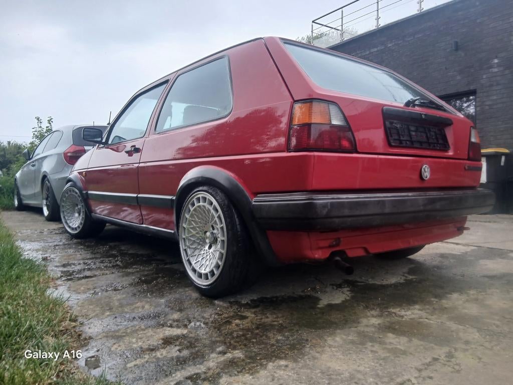 Exchange vw mk2 injectie 187372 km 08 01 1992 voorouder oldt, Auto's, Stof, 4 cilinders, Bruin, 2 deurs