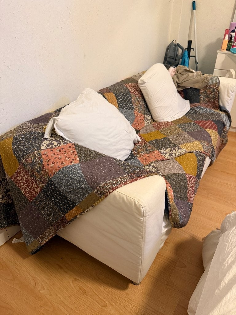Witte IKEA zetel gratis af te halen, Gebruikt, 150 tot 200 cm, Tweepersoons, 75 tot 100 cm