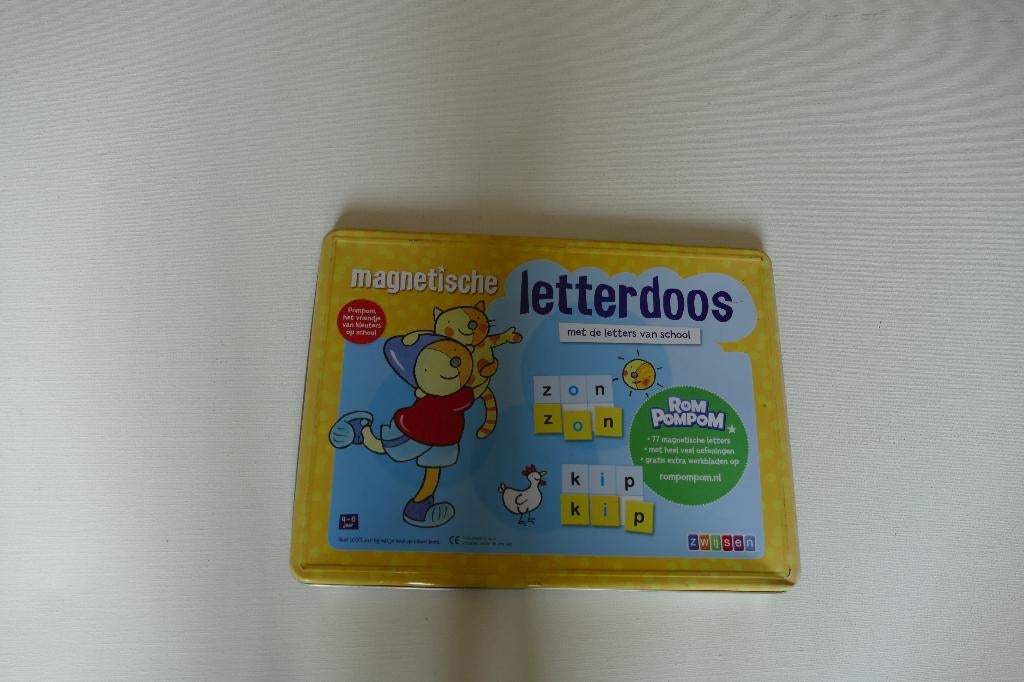 Magnetische letterdoos: Rom Pompon, Kinderen en Baby's, Ophalen of Verzenden, Zo goed als nieuw, Taal en Lezen