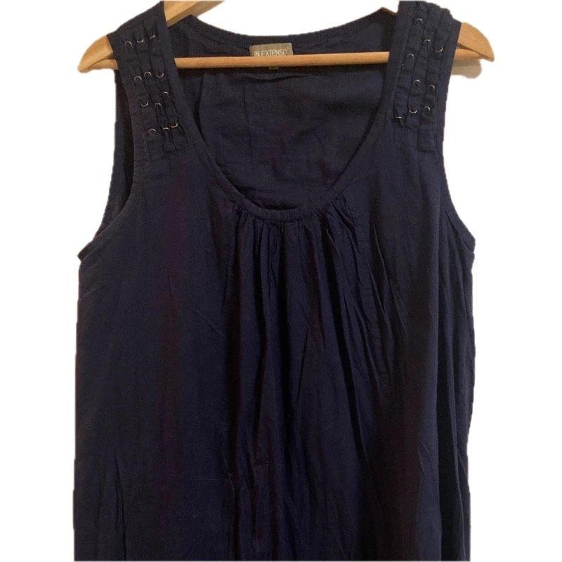 "In Extenso" marineblauwe jurk - maat 44 -XXL, Kleding | Dames, Blauw, Maat 42/44 (L), Ophalen of Verzenden, Zo goed als nieuw
