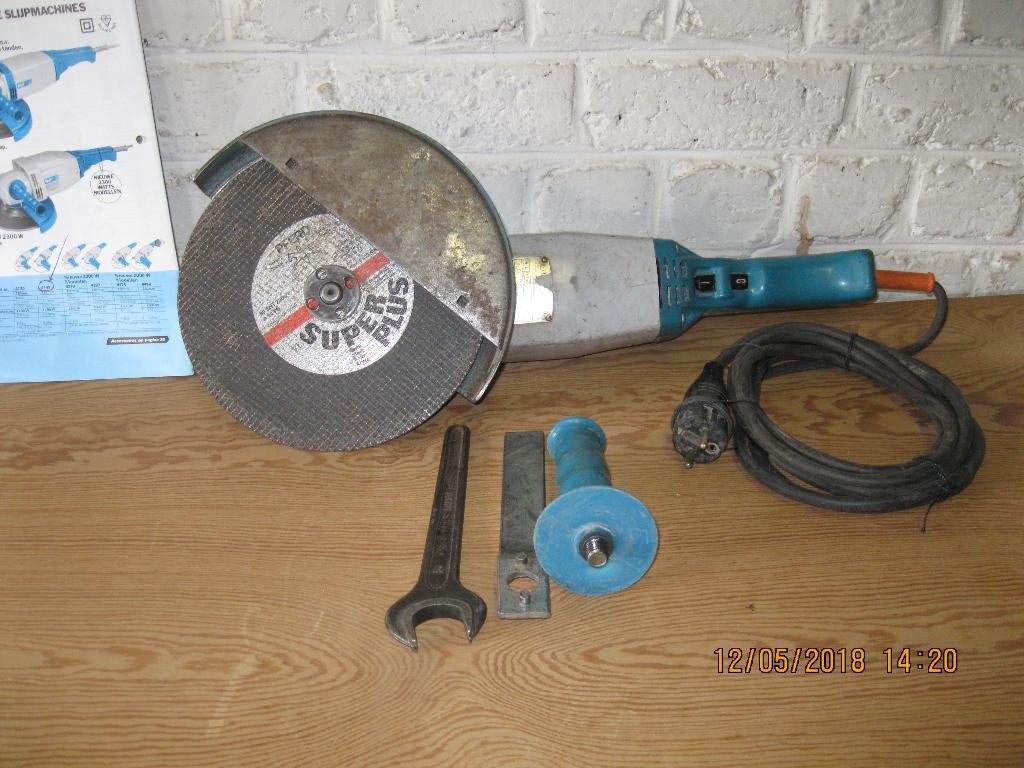 haakse slijpmachine, Ophalen, Gebruikt, Haakse handslijpmachine