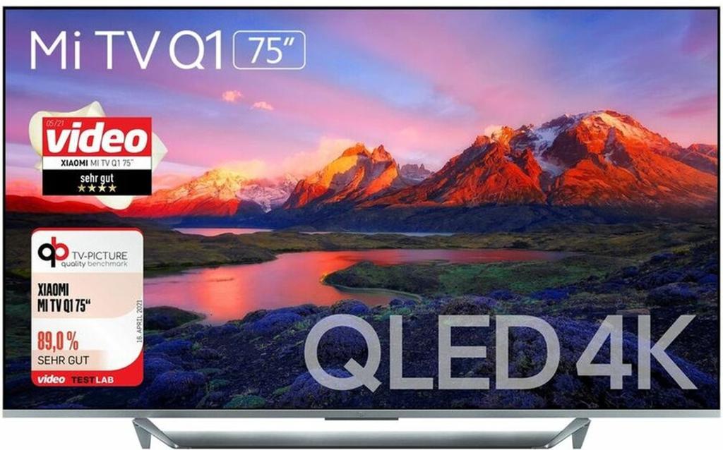 Xiaomi Mi TV Q1 75" Android tv 4k HDR Dolby Vision, Audio, Tv en Foto, Televisies, QLED, 120 Hz, Zo goed als nieuw, 100 cm of meer