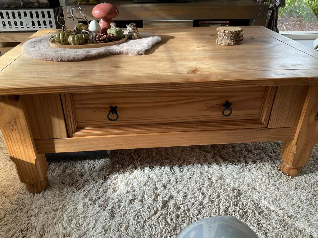 Grenen salontafel, Huis en Inrichting, Tafels | Salontafels, Ophalen, Gebruikt, 100 tot 150 cm, 50 tot 100 cm