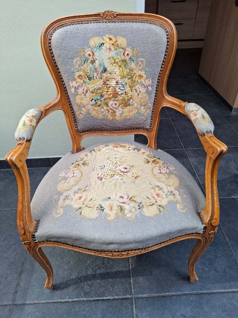 Stoeltje, Huis en Inrichting, Ophalen, Lodewijk XV, Gebruikt, Blauw