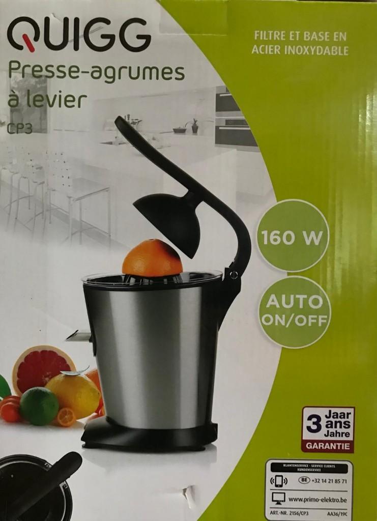 Presse-agrumes électrique à levier QUIGG, Enlèvement, Neuf, Électrique, Presse-agrumes