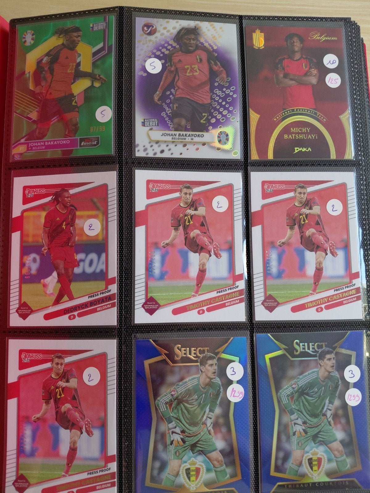 Grand lot de cartes Red Devils numérotées et signées Panini, Collections, Enlèvement ou Envoi