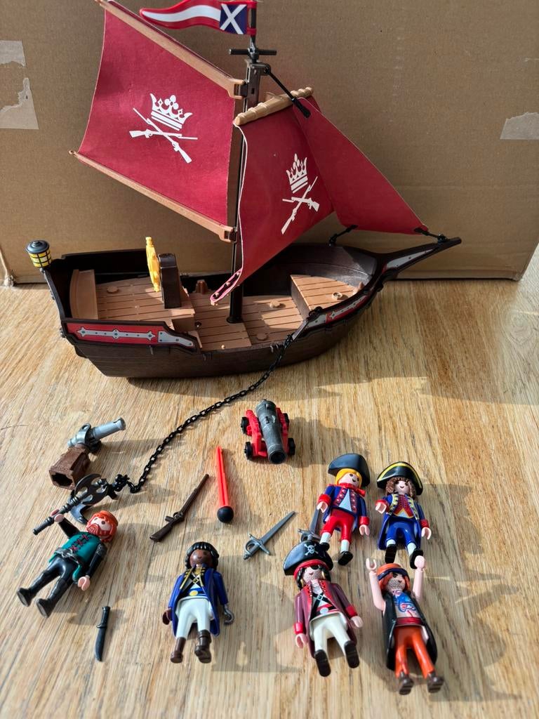 Playmobil pirates - set 6681 + 4 extra mannetjes, Kinderen en Baby's, Speelgoed | Playmobil, Ophalen, Gebruikt