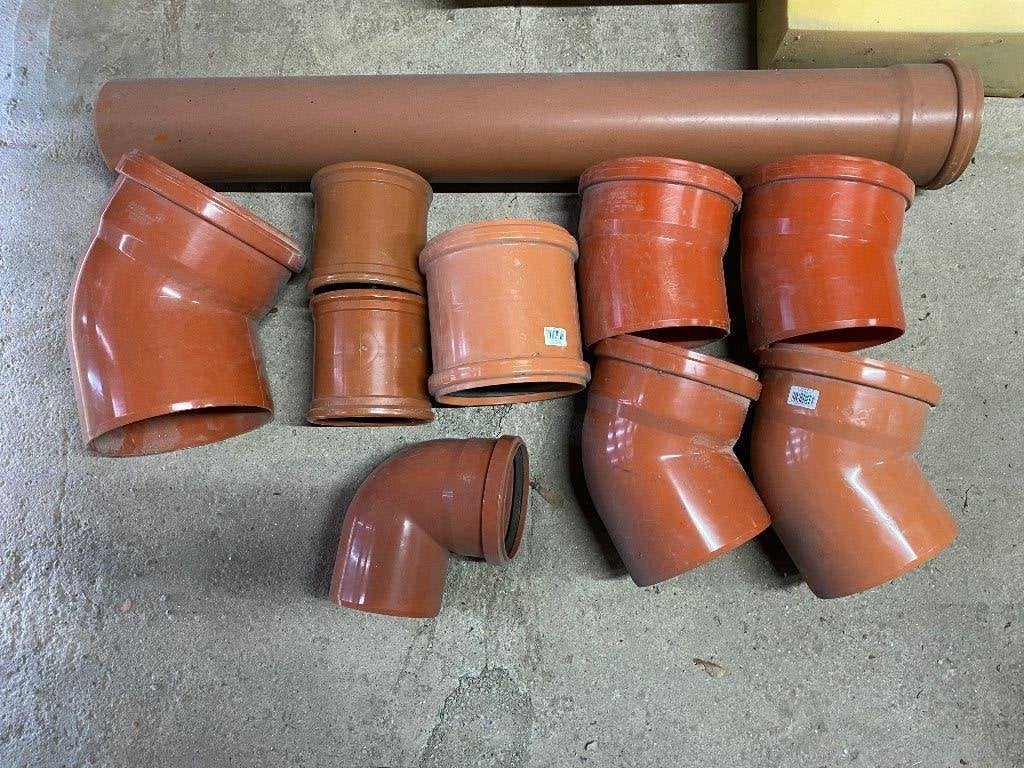 Lot PVC égouttage orange à joint (Neuf) – Ø 125 / 160 / 200, Bricolage & Construction, Enlèvement, Neuf, PVC, Coudes