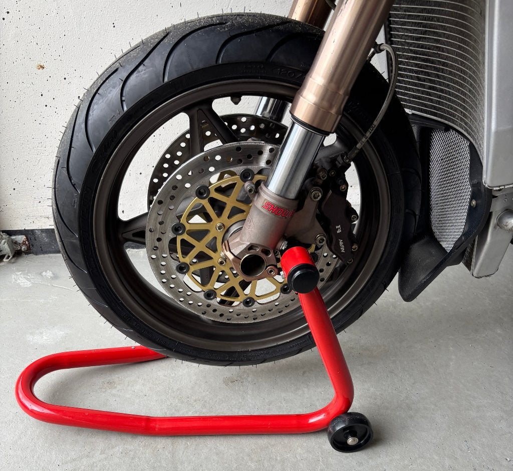 Paddockstand voorwiel MV agusta F4, Motoren, Accessoires | Onderhoudsmiddelen, Ophalen