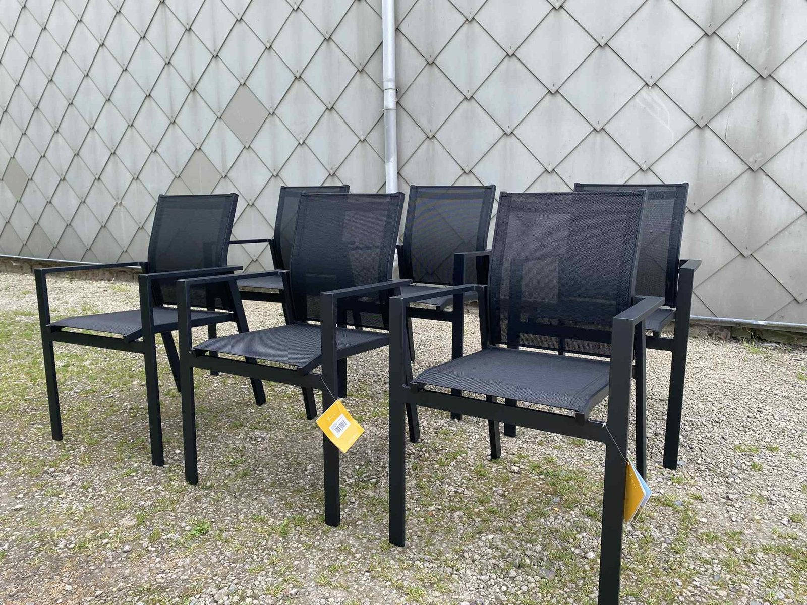 Complete set 6 stapelbaar tuinstoelen in topstaat!, Tuin en Terras, Ophalen, Zo goed als nieuw