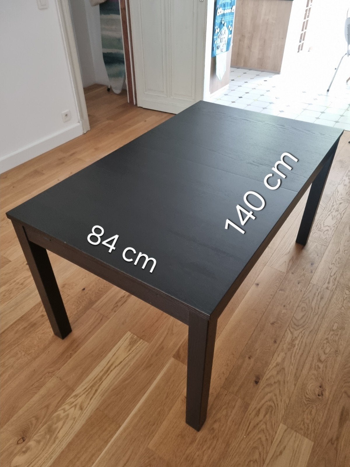 Table + 4 chaises, Enlèvement