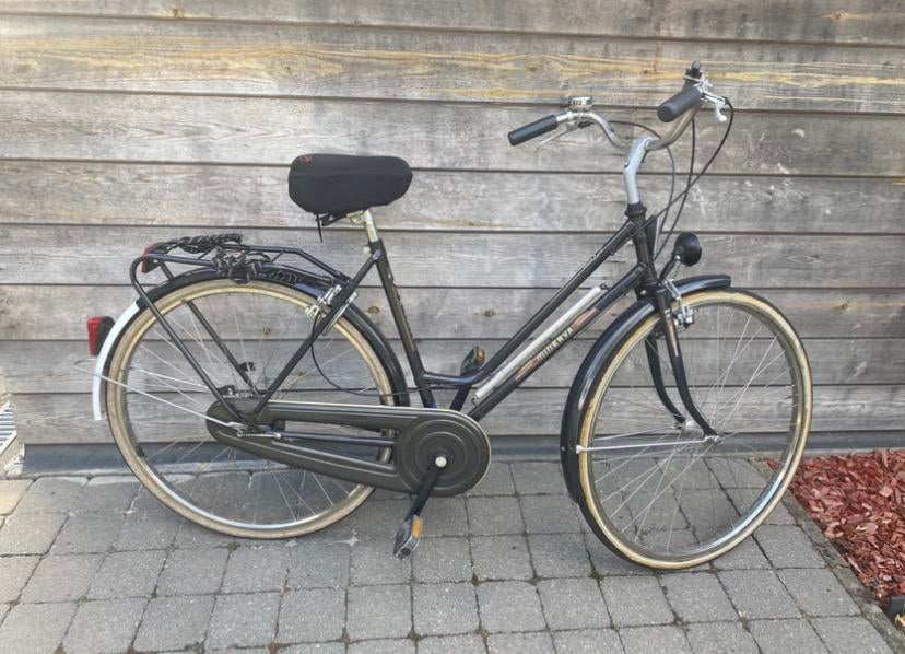 Dames stadsfiets, Fietsen en Brommers, Gebruikt, Velgrem, Versnellingen, Ophalen