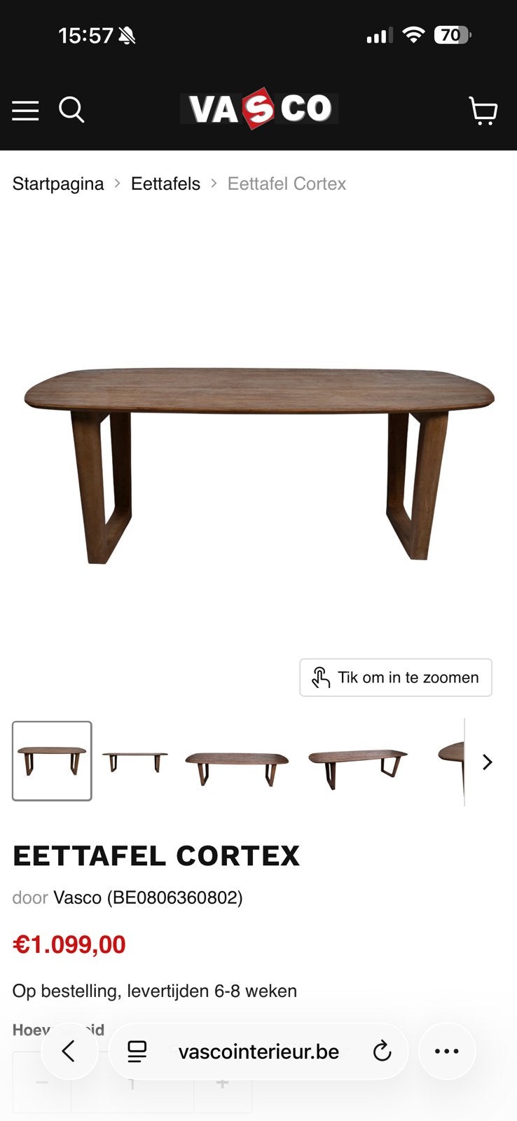 Eettafel, Ophalen of Verzenden, Zo goed als nieuw