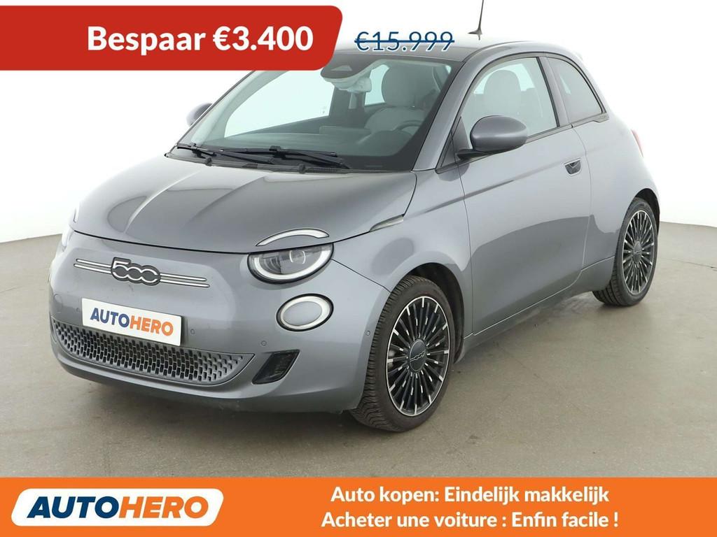 Fiat 500E electric drive 87 kW Icon (bj 2021, automaat), Auto's, Fiat, 4 zetels, Stof, 1365 kg, Grijs