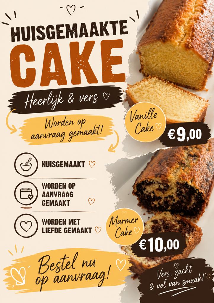Cake verkoop vanille & marmer!, Huis en Inrichting, Ophalen, Zo goed als nieuw