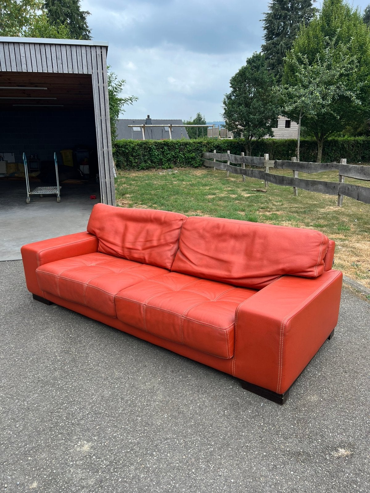 Canapé Roche Bobois en cuir véritable, Maison & Meubles, Canapés | Sofas & Chaises Longues, Utilisé, Trois personnes, 200 à 250 cm