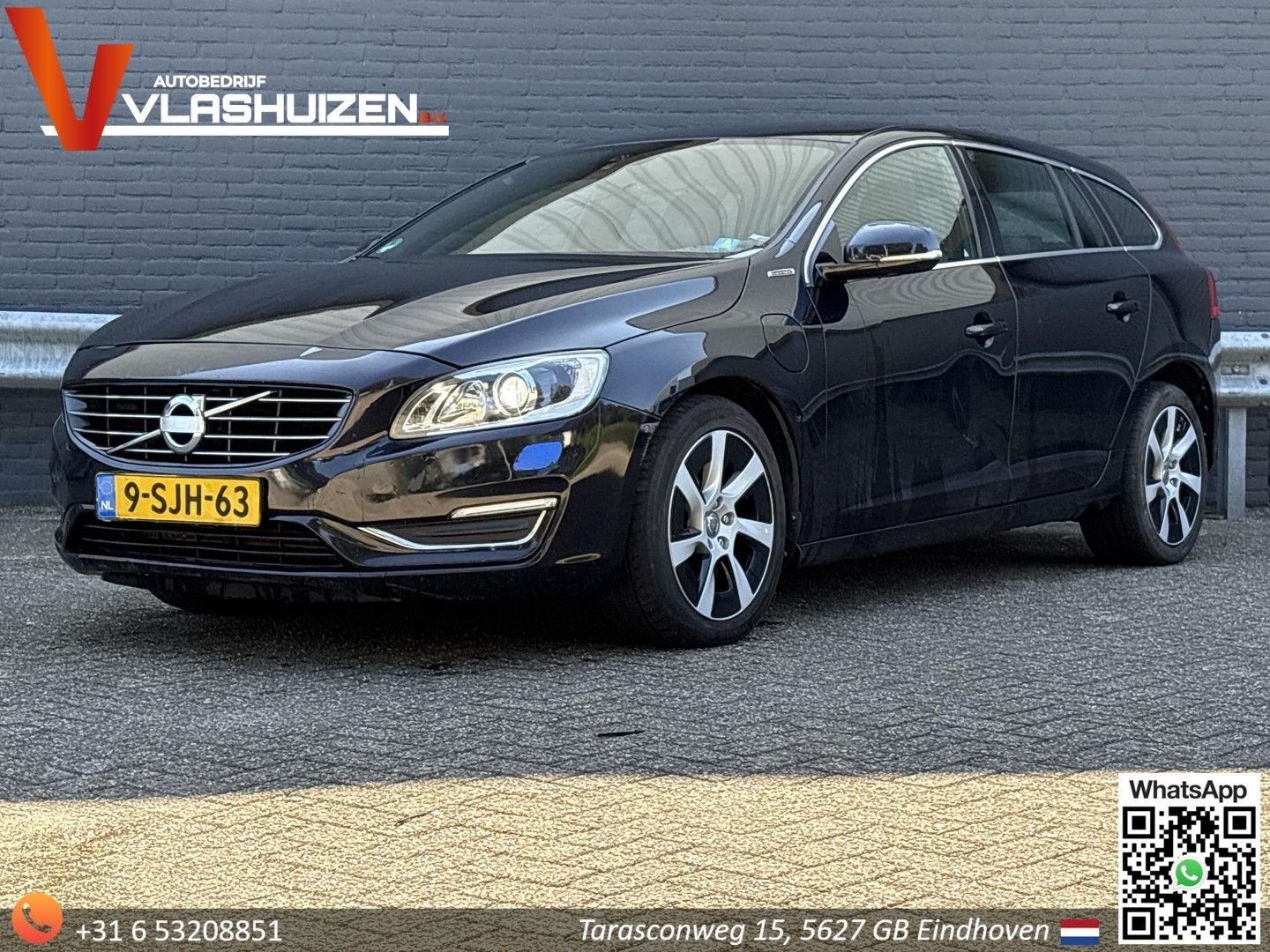 Volvo V60 2.4 D6 AWD Plug-In Hybrid Summum | Leder | Navi |, Auto's, Volvo, Automaat, 48 g/km, Zwart, Break