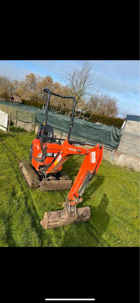 Terrassement/Mini pelle kubota, Ophalen
