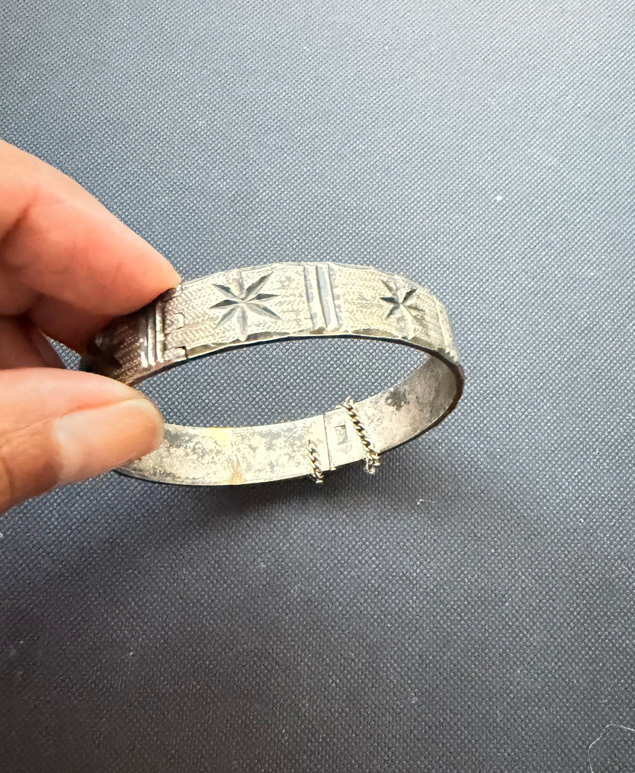 Vintage Starburst-armband uit de jaren 60, Ophalen of Verzenden, Gebruikt, Zilver