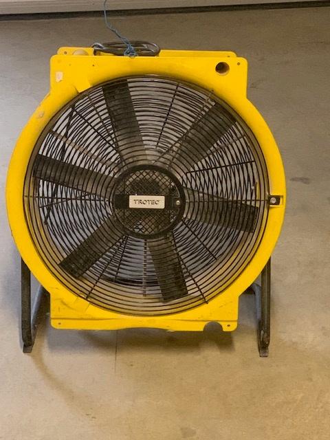 Bouwventilator, Ophalen, Gebruikt