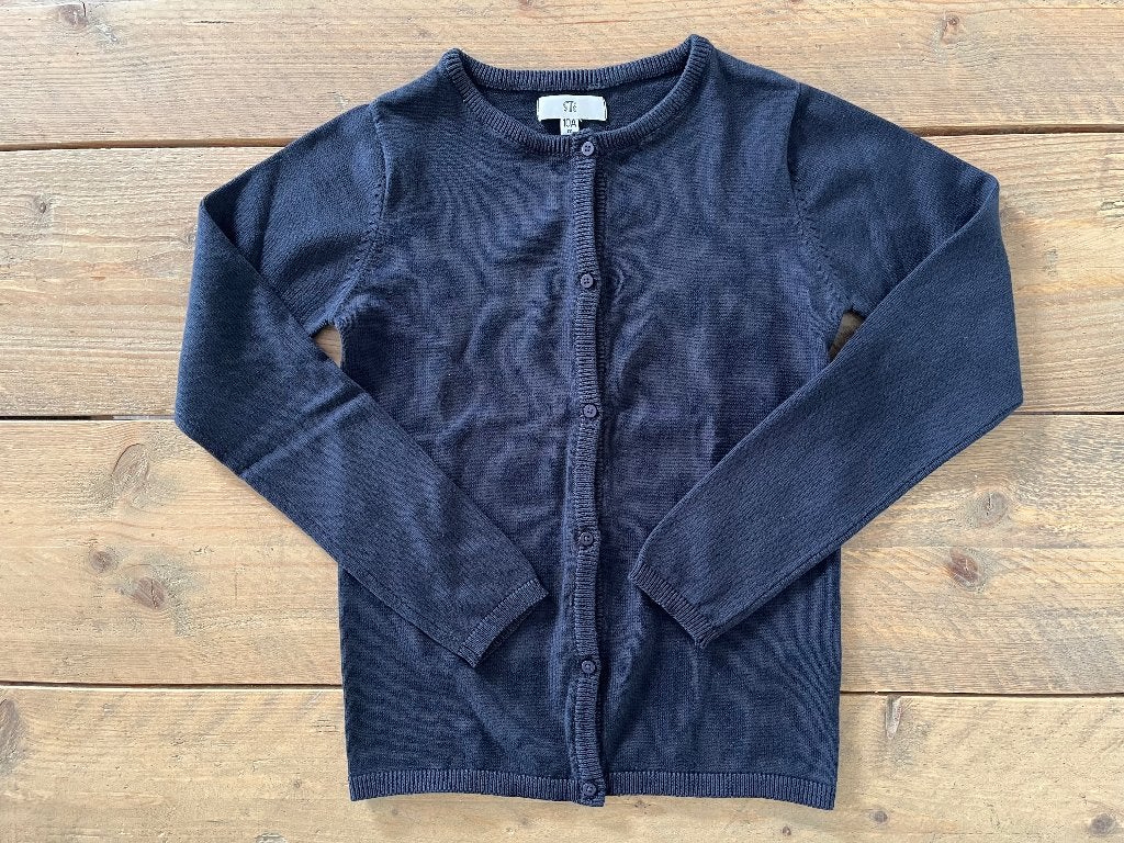 la Redoute / Bel&Bo / C&A 3 x blauwe cardigan 134 en/of 140, Meisje, Trui of Vest, Ophalen of Verzenden, Zo goed als nieuw