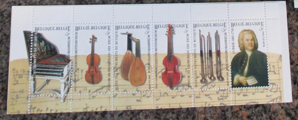 1 boekje B35 instrumenten museum, Sans timbre, Enlèvement ou Envoi, Non oblitéré, Timbre-poste