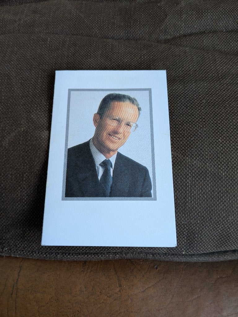 K.Boudewijn bidprentje, Verzamelen, Koningshuis en Royalty, Ophalen of Verzenden, Zo goed als nieuw, Kaart, Foto of Prent