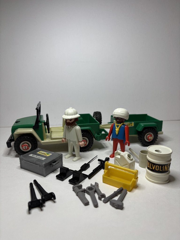 Playmobil 3532 4x4 avec remorque 1981, Enlèvement ou Envoi, Autres séries, Kit complet, Utilisé