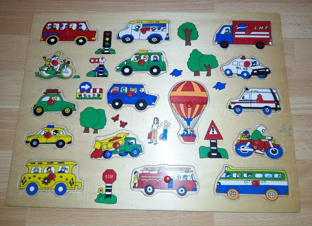 Houten autopuzzel, Ophalen