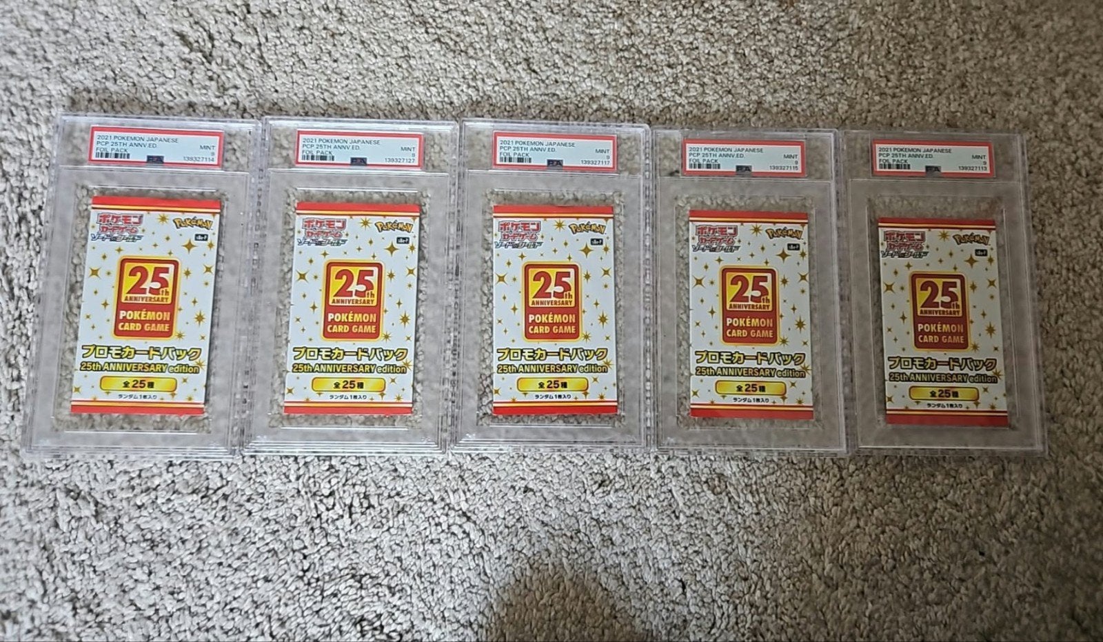pokémon japanese 25th anniversary foil packs PSA 9 mint, Ophalen of Verzenden, Foil
