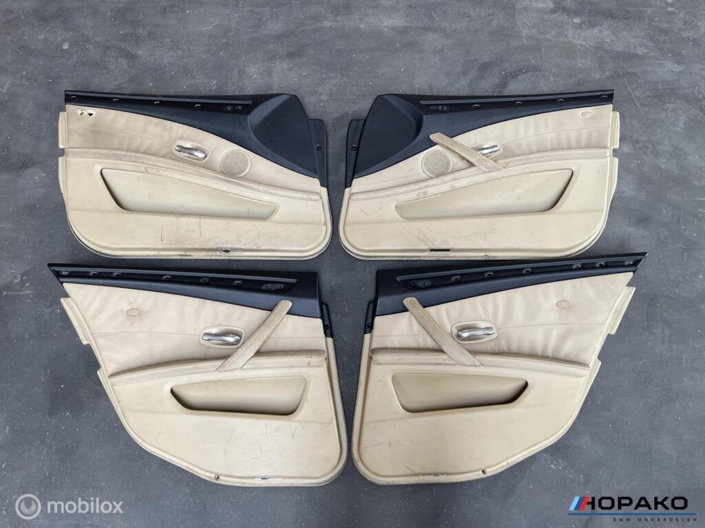 Deurpanelen set beige leder BMW 5 serie E60 E61 LCI, Gebruikt, Einsteinlaan 5 rijswijk, Bmw, Ophalen of Verzenden