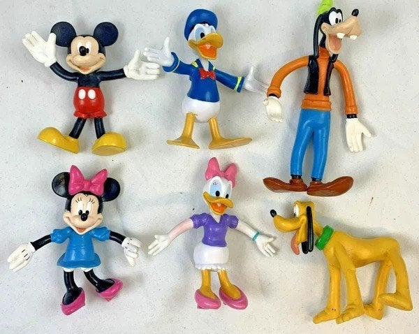 Figurines cintrées Disney Mickey Minnie Donald Dingo Katrien, Envoi, Donald Duck, Comme neuf, Statue ou Figurine