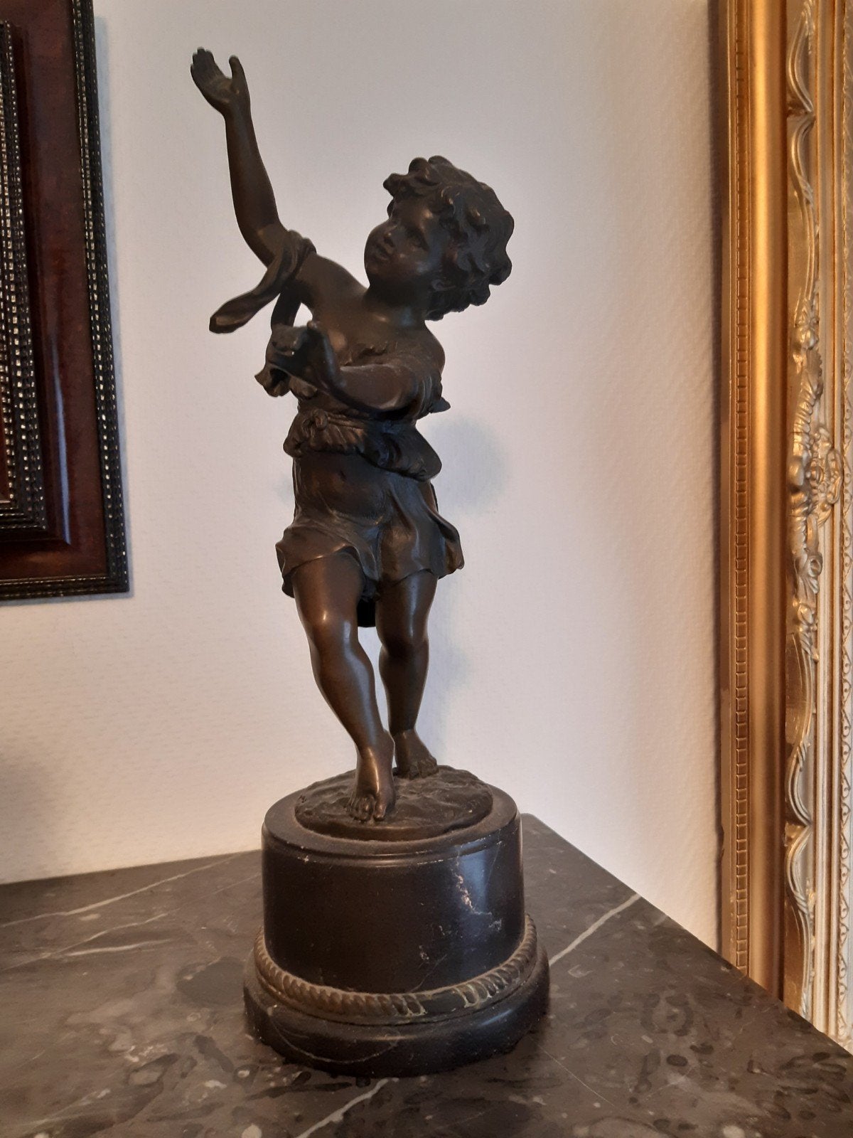 Statue en bronze E. Plat, Antiquités & Art, Enlèvement