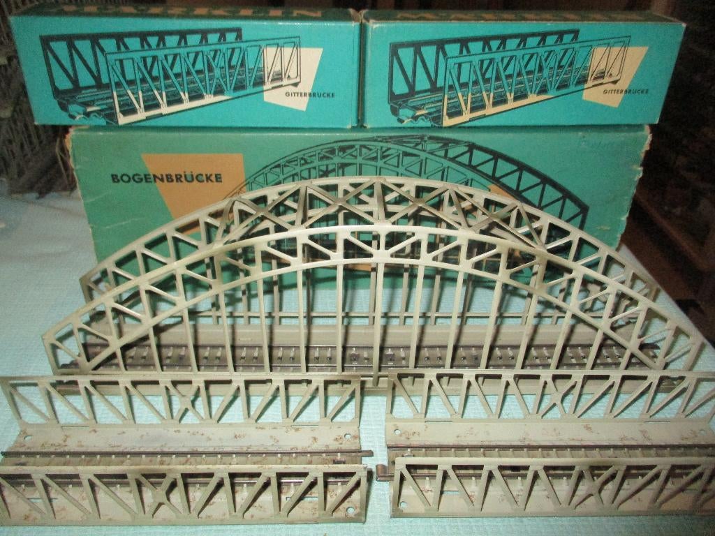 Marklin pont 7263 + 2 x 7262, Enlèvement ou Envoi, Utilisé, Pont, Tunnel ou Bâtiment, Märklin