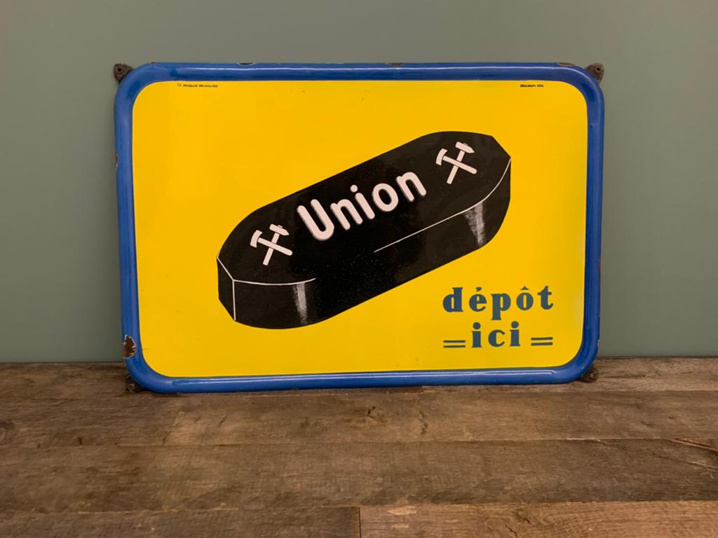 Union reclamebord, Ophalen, Zo goed als nieuw, Reclamebord