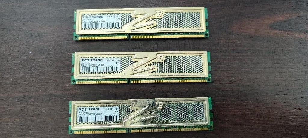 12 GB DDR3 1600 MHz OCZ Gold-serie (PC3-12800 CL8), Computers en Software, RAM geheugen, Ophalen, Gebruikt, DDR3, Desktop