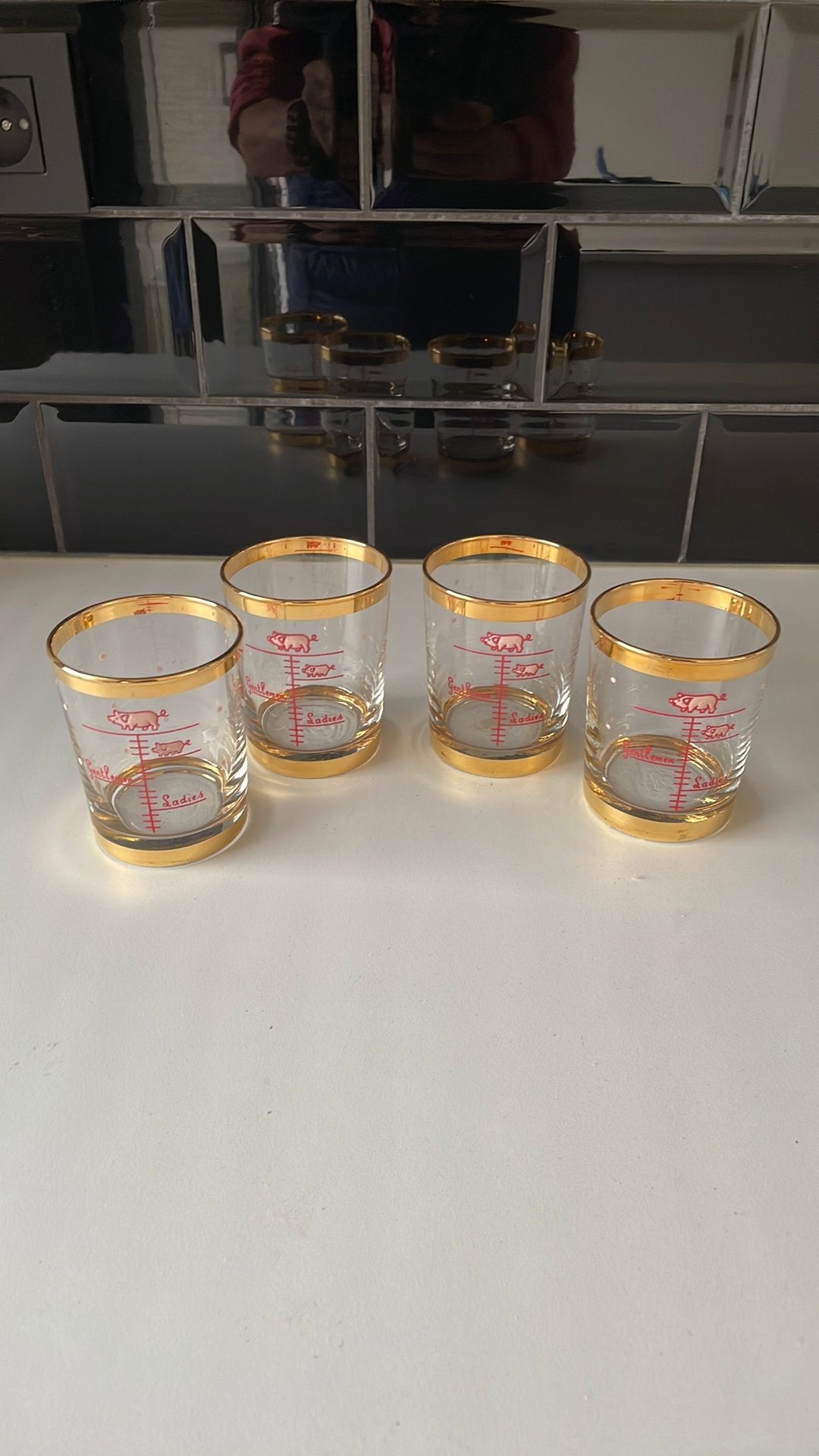 Whiskyglas 1950 4stuks, Ophalen, Zo goed als nieuw
