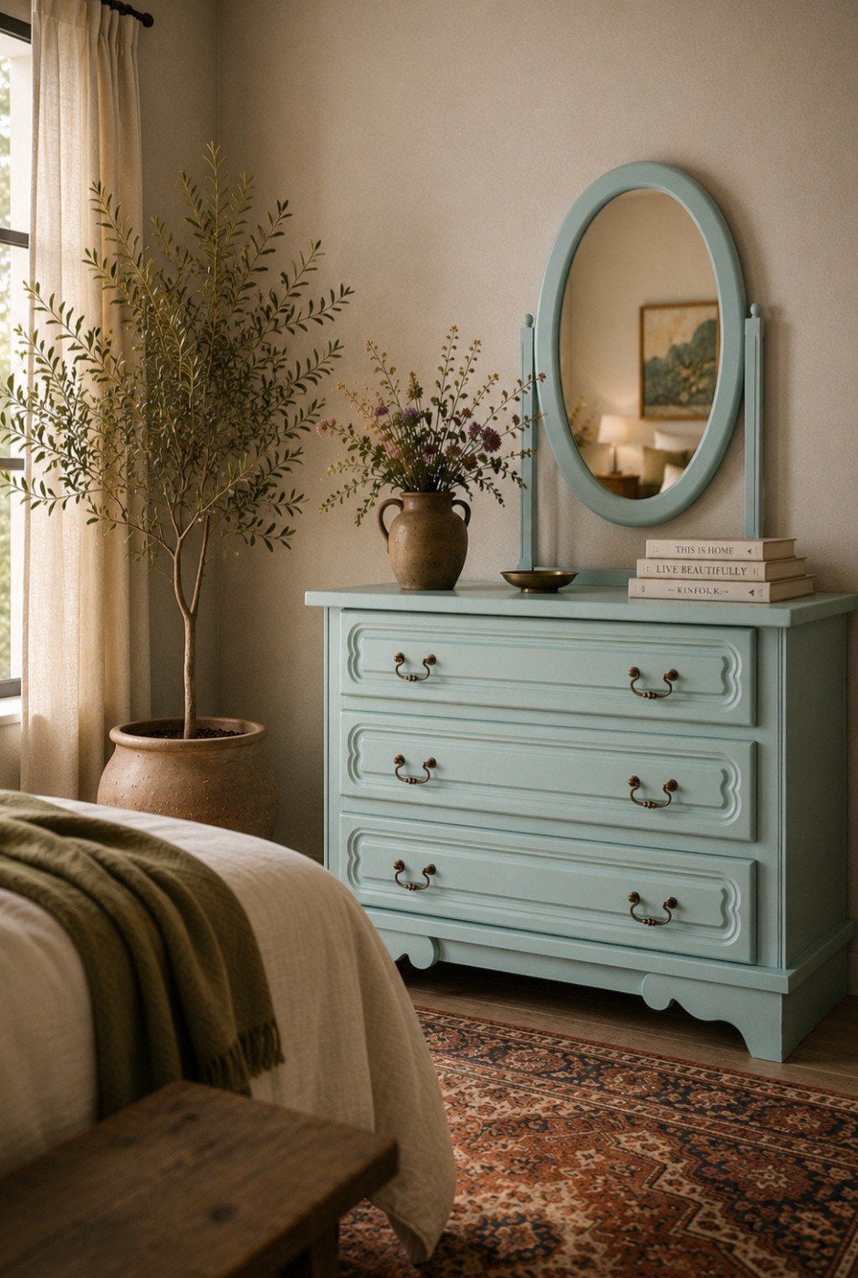 Commode avec miroir, Enlèvement