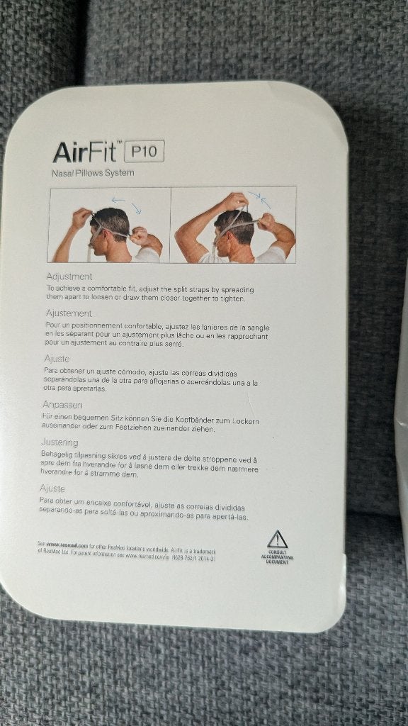 Nieuw ResMed AirFit P10 CPAP Neusdoppenmasker, Divers, Matériel Infirmier, Enlèvement ou Envoi, Neuf