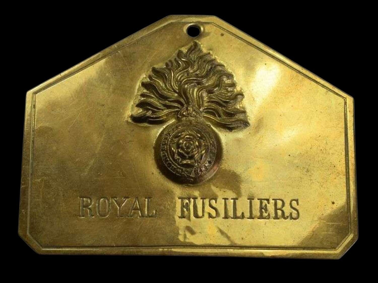 Plaque de service des Royal Fusiliers WWII, WW2, WW2 WW2, Enlèvement ou Envoi, Armée de terre, Emblème ou Badge