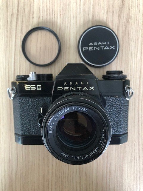 Asahi Pentax ESII avec SMC-Takumar 1:1,4/50 mm, TV, Hi-fi & Vidéo, Appareils photo analogiques, Enlèvement ou Envoi, Utilisé, Reflex miroir