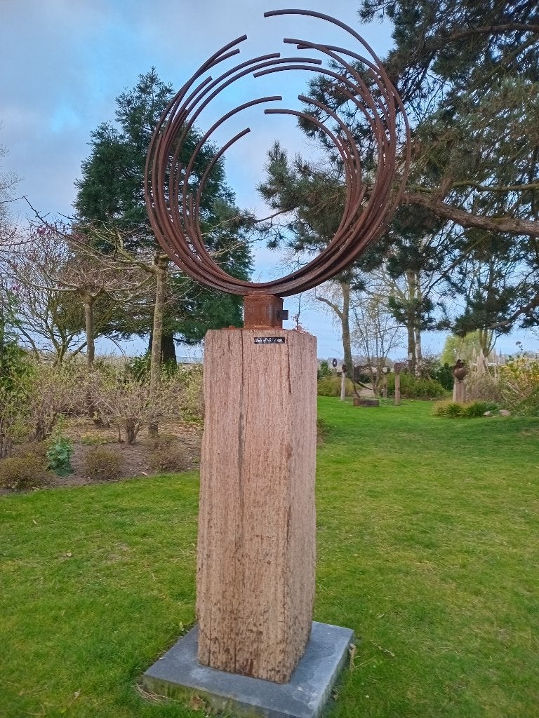 Back to basic met stoere tuinbeelden in eigen tuin, Tuin en Terras, Ophalen of Verzenden, Nieuw, Metaal, Abstract beeld