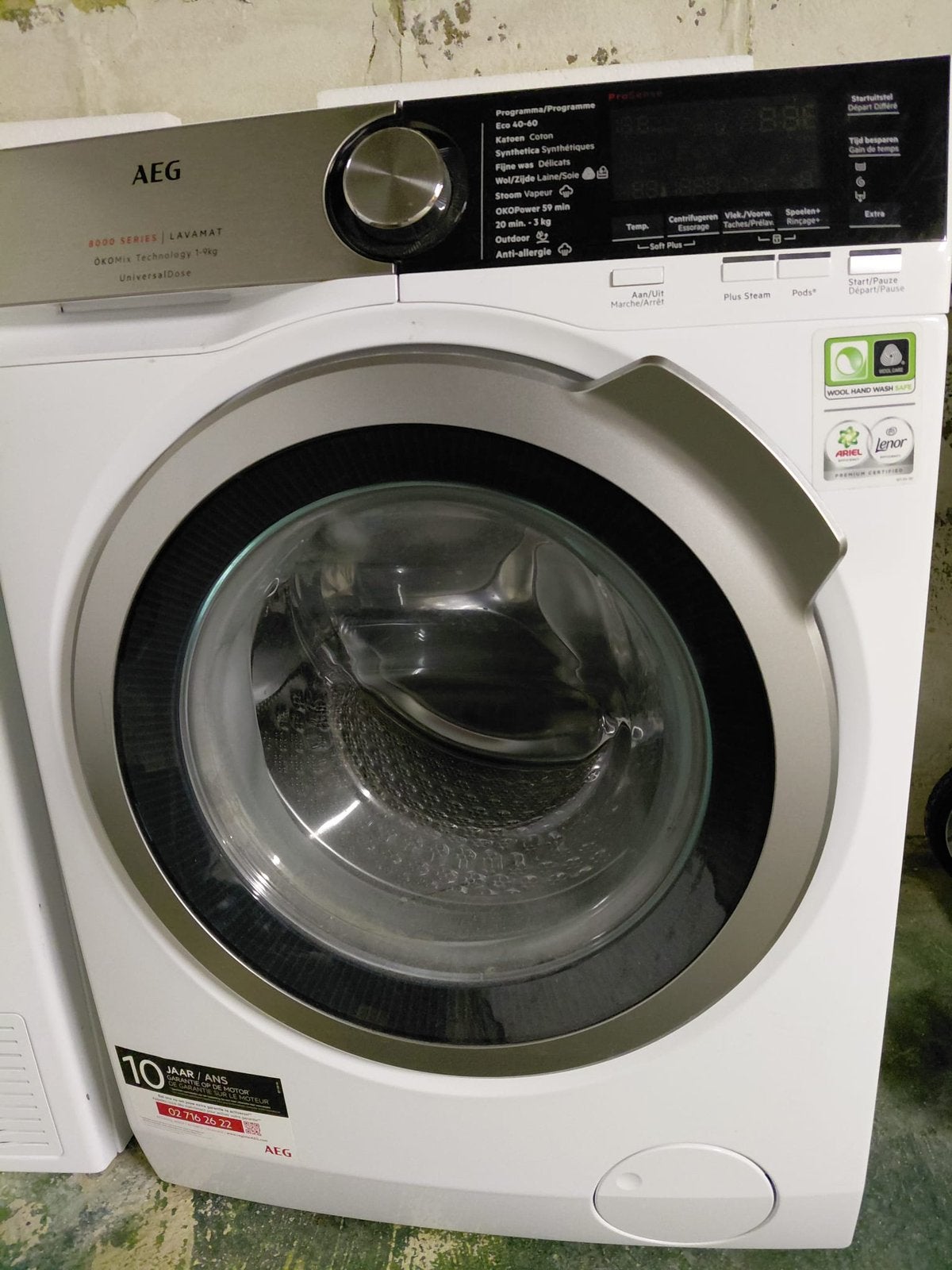 AEG L8FEC96SV wasmachine 9 kg – 1.400 t/min, Enlèvement, Comme neuf