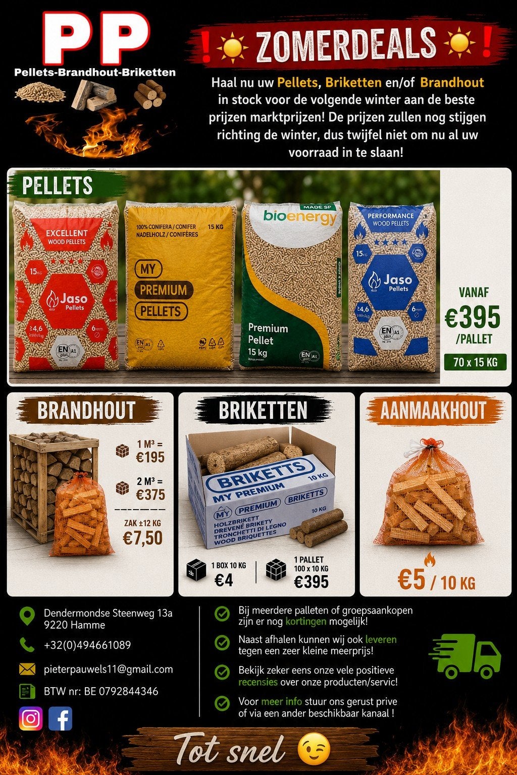 Pellets aan de beste prijs /kwaliteit/service!, Ophalen
