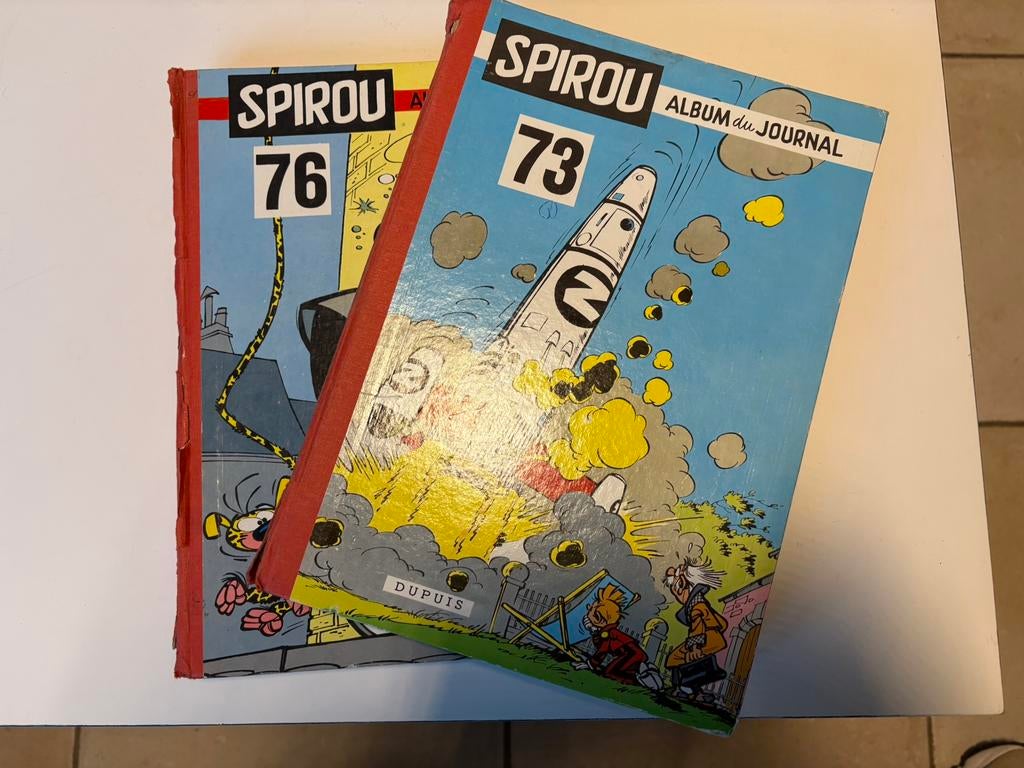 SPIROU ANCIENS VINTAGE RECUEILS ALBUMS 73 & 76 état correct, Plusieurs BD, Enlèvement ou Envoi, Utilisé