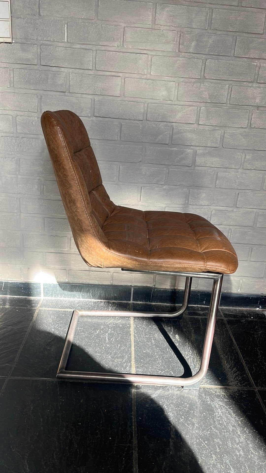 4 stoelen, Huis en Inrichting, Stoelen, Ophalen, Bruin, Zo goed als nieuw, Industrieel