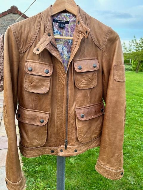 Leren jas dames GANT - camel, Ophalen, Bruin, GANT, Maat 36 (S)