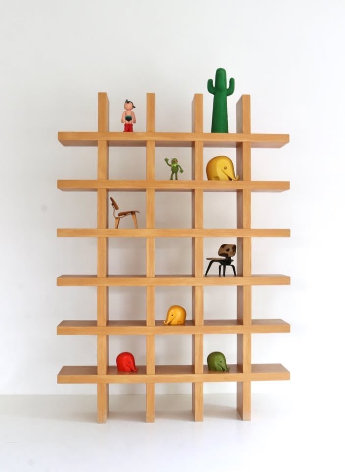 Vintage Oak Room divider - Wandrek - CD Rek - Japanse stijl, Maison & Meubles, Enlèvement, Utilisé