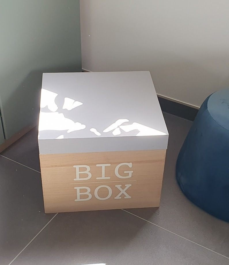 Boîte de rangement Big Box, Enlèvement, Panier, Bois, Carré