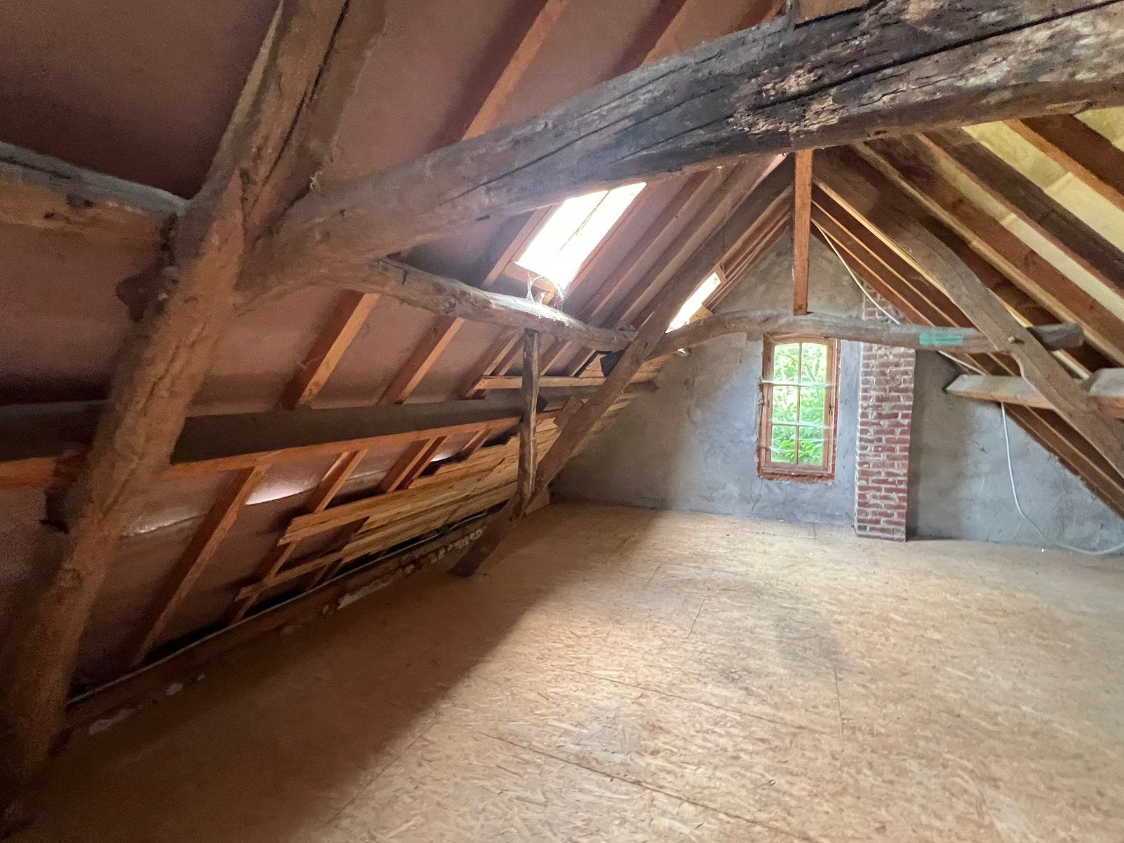 Zeer mooi oude houten dakspanten zelf uit te breken, Doe-het-zelf en Bouw, Ophalen, Gebruikt